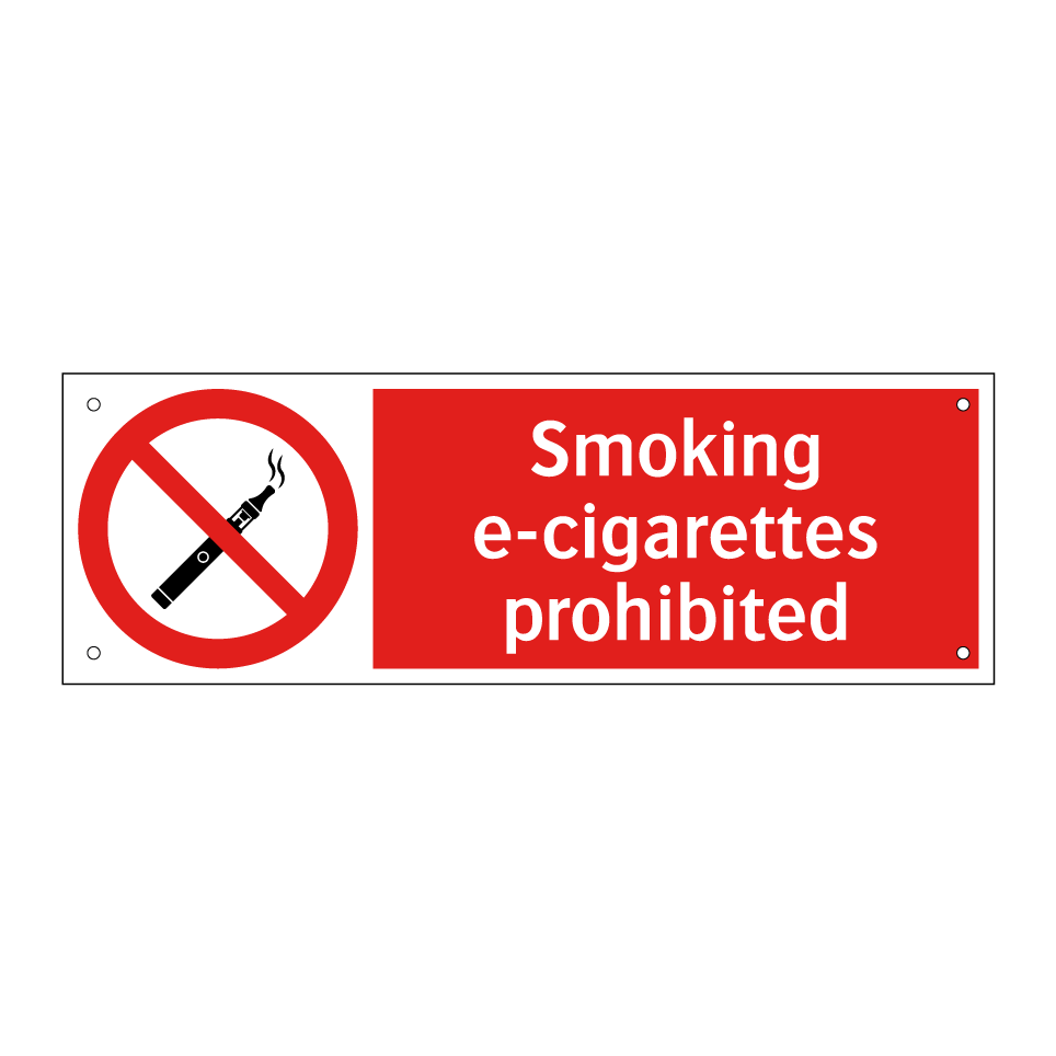 Smoking e-cigarettes prohibited