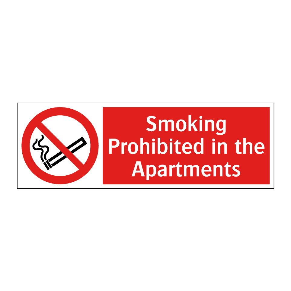 Smoking Prohibited in the Apartments