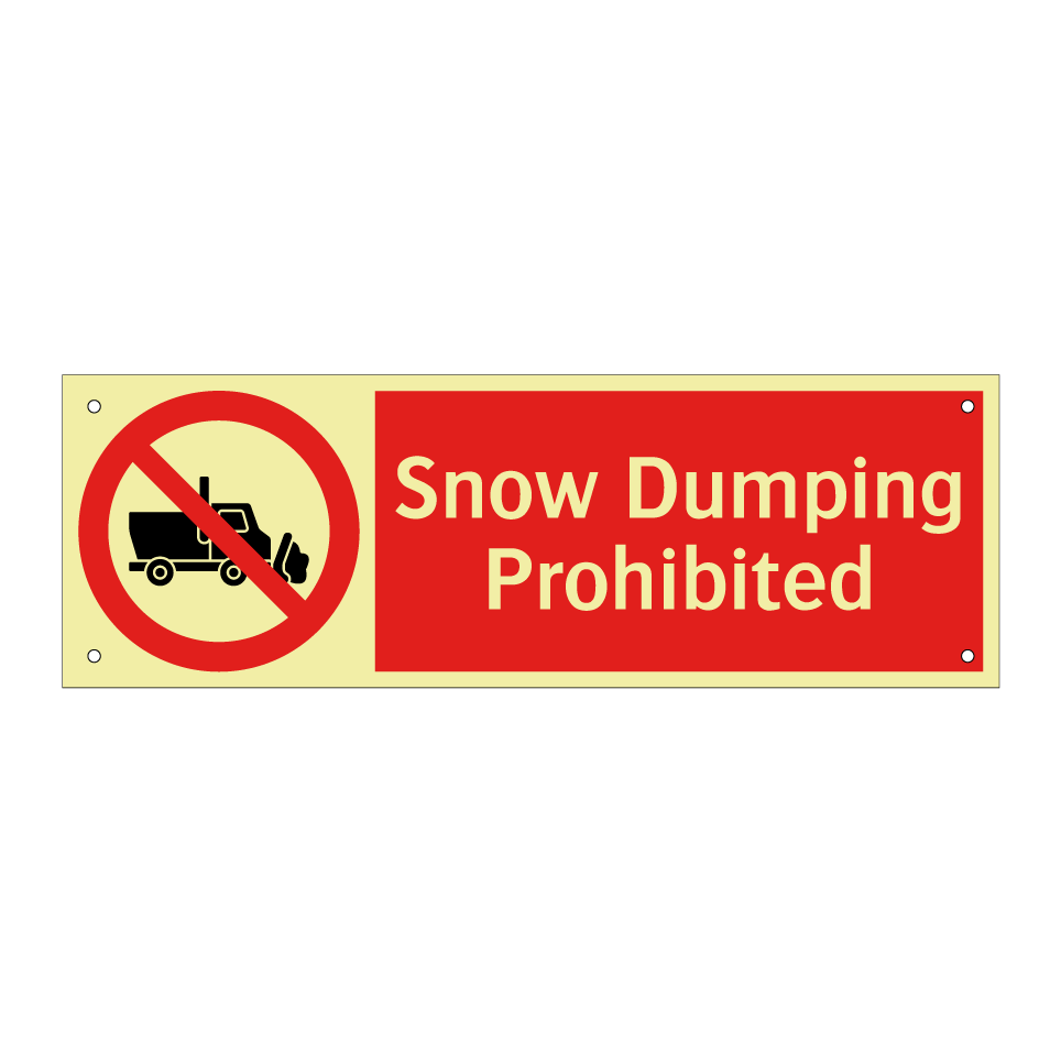 Snow Dumping Prohibited