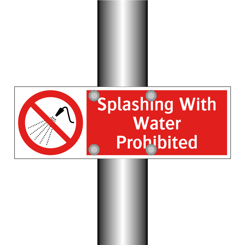 Splashing With Water Prohibited