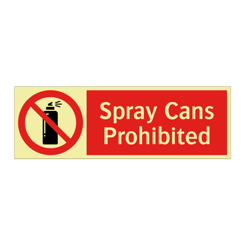Spray Cans Prohibited
