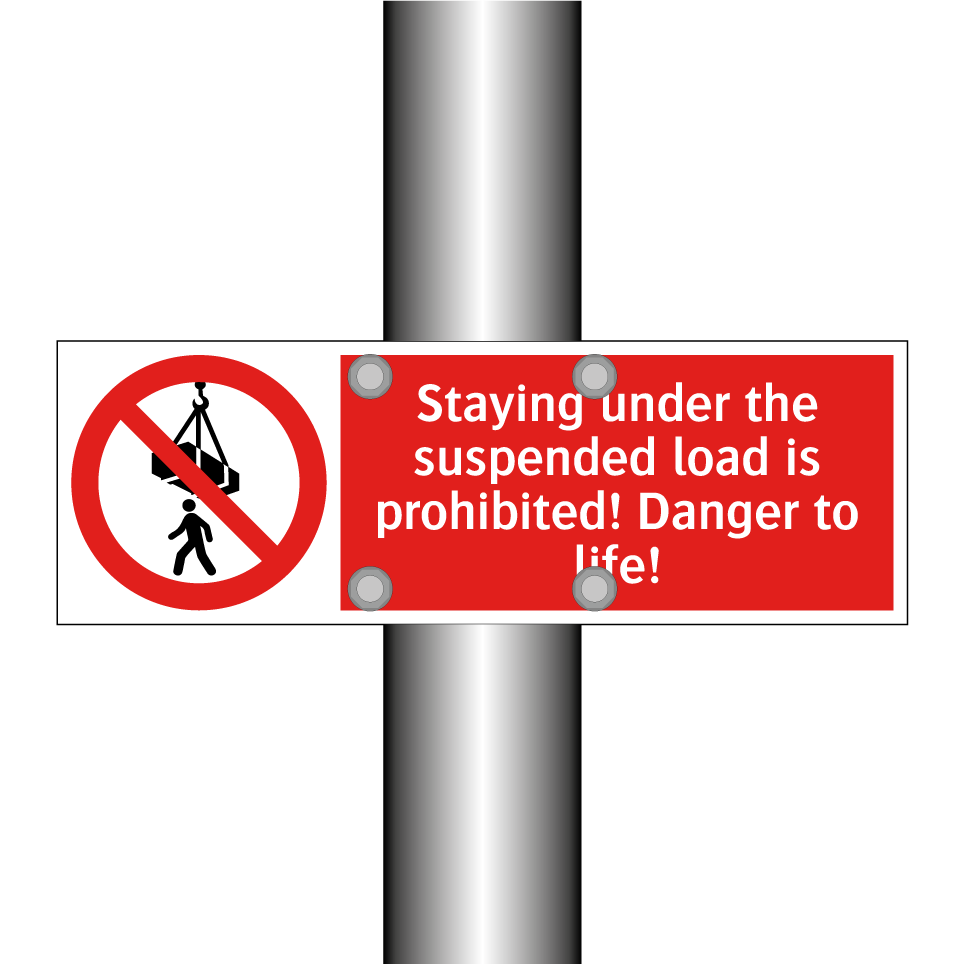Staying under the suspended load is prohibited! Danger to life!