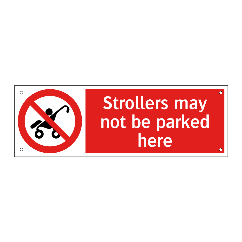 Strollers may not be parked here