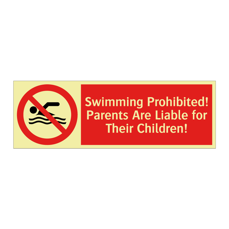 Swimming Prohibited! Parents Are Liable for Their Children!