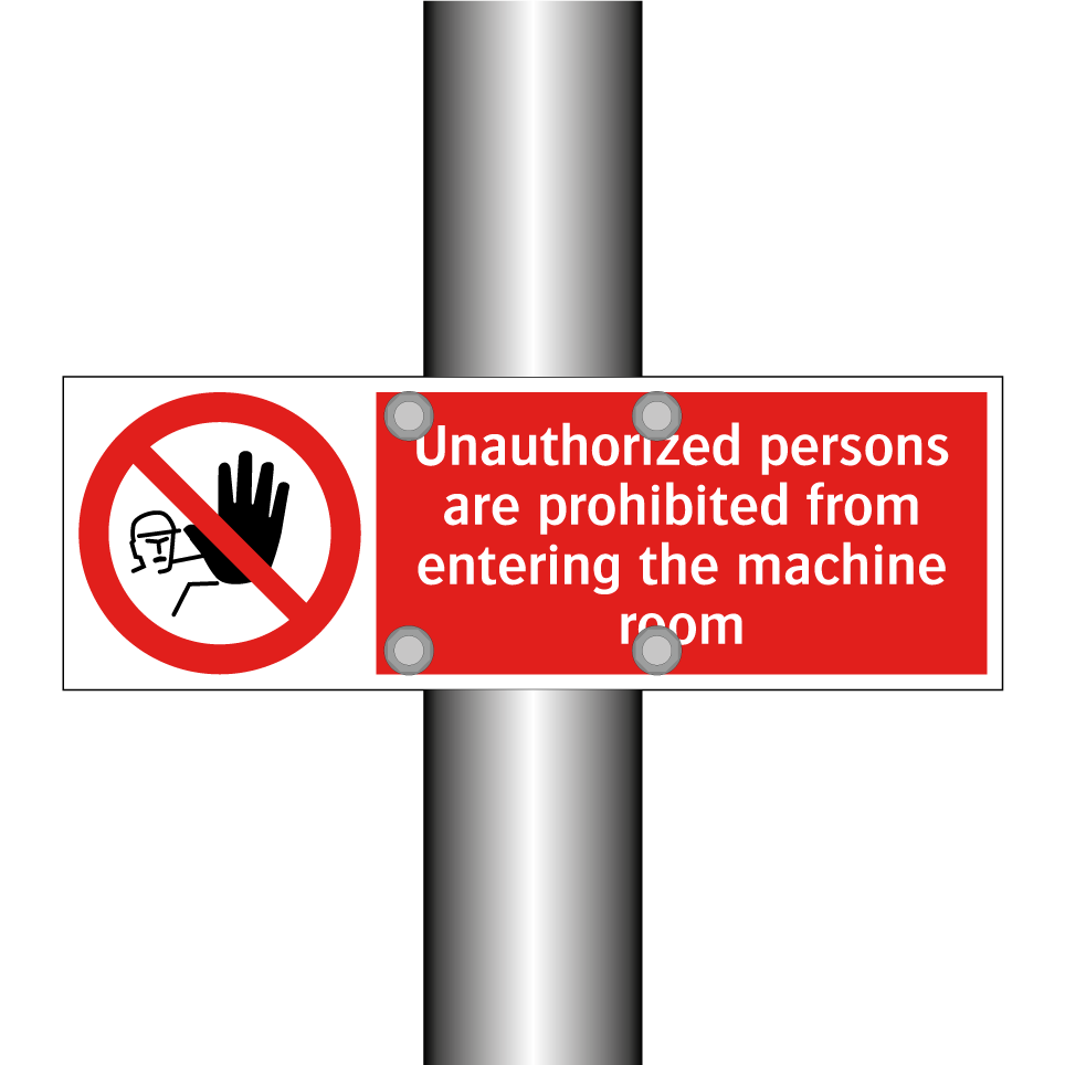 Unauthorized persons are prohibited from entering the machine room
