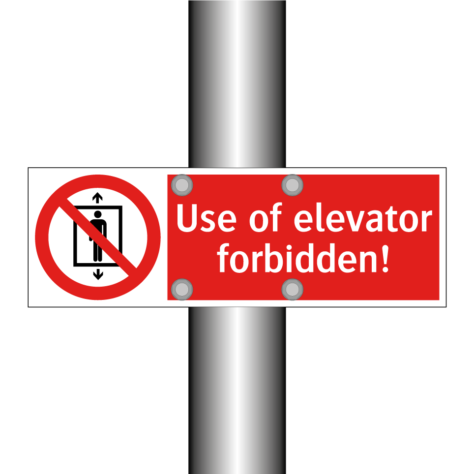 Use of elevator forbidden!