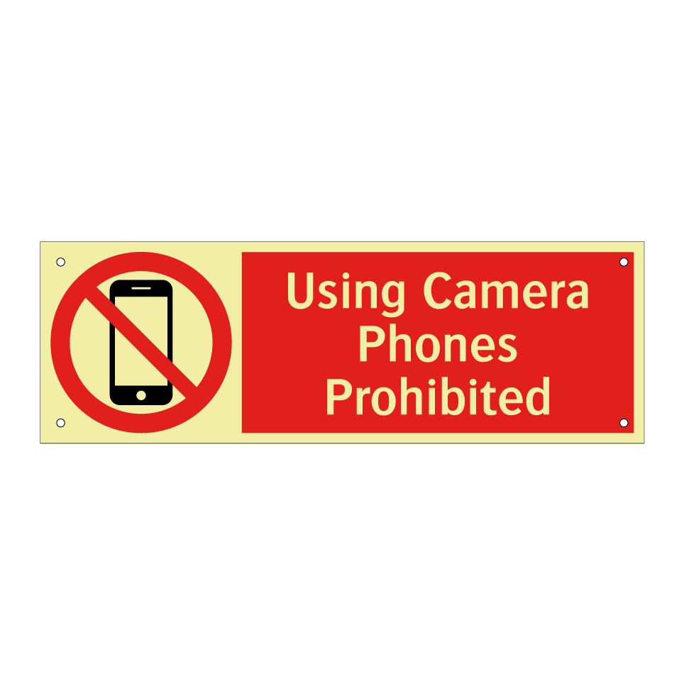Using Camera Phones Prohibited