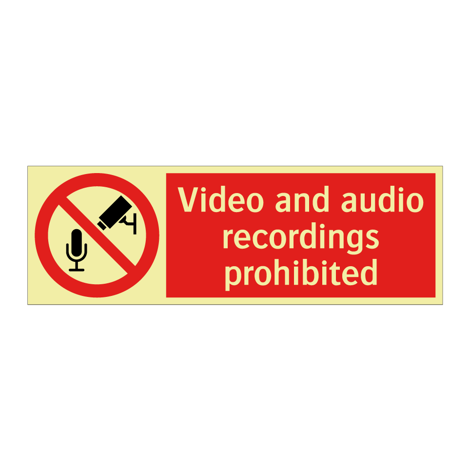 Video and audio recordings prohibited