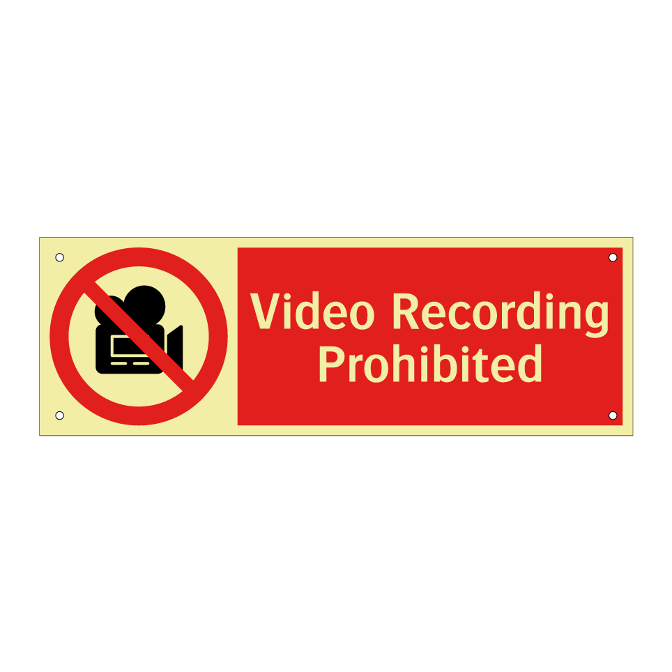 Video Recording Prohibited