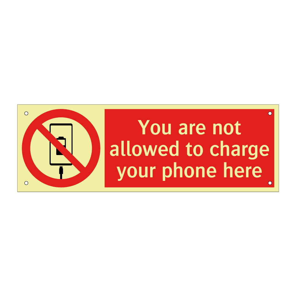 You are not allowed to charge your phone here