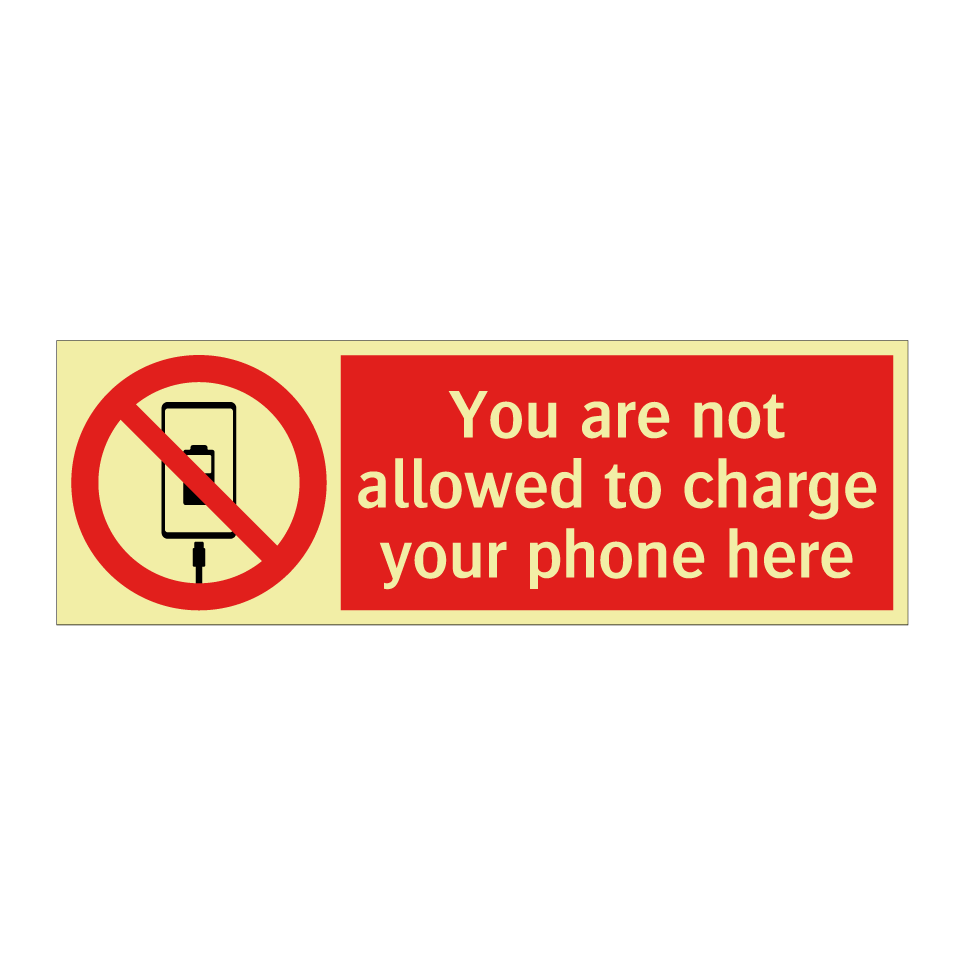 You are not allowed to charge your phone here