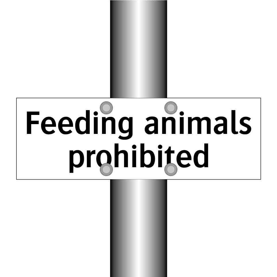 Feeding animals prohibited