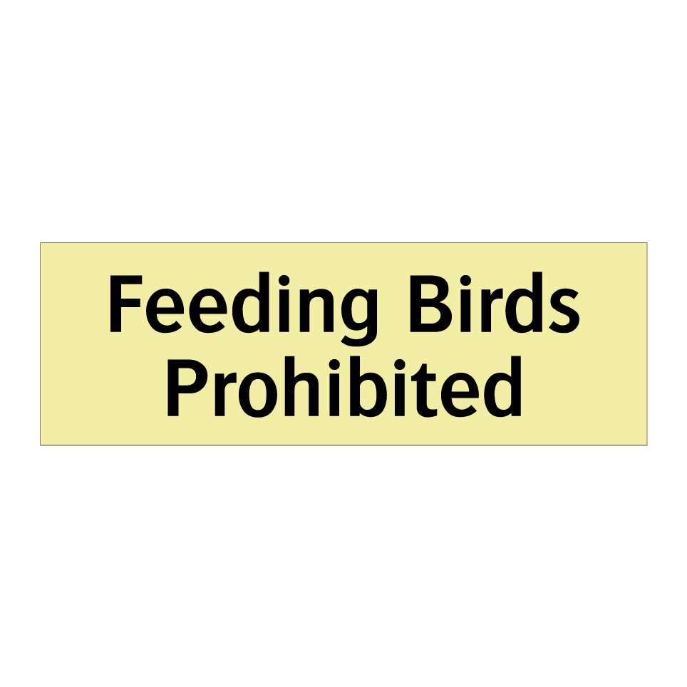 Feeding Birds Prohibited