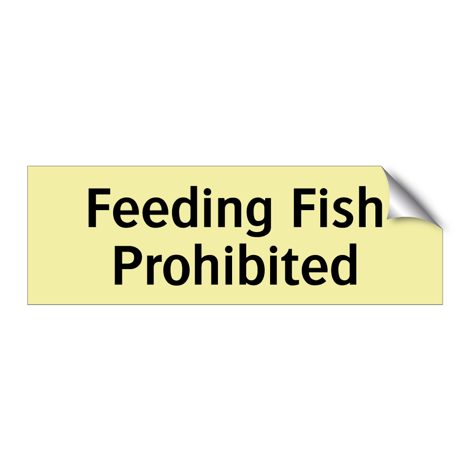 Feeding Fish Prohibited