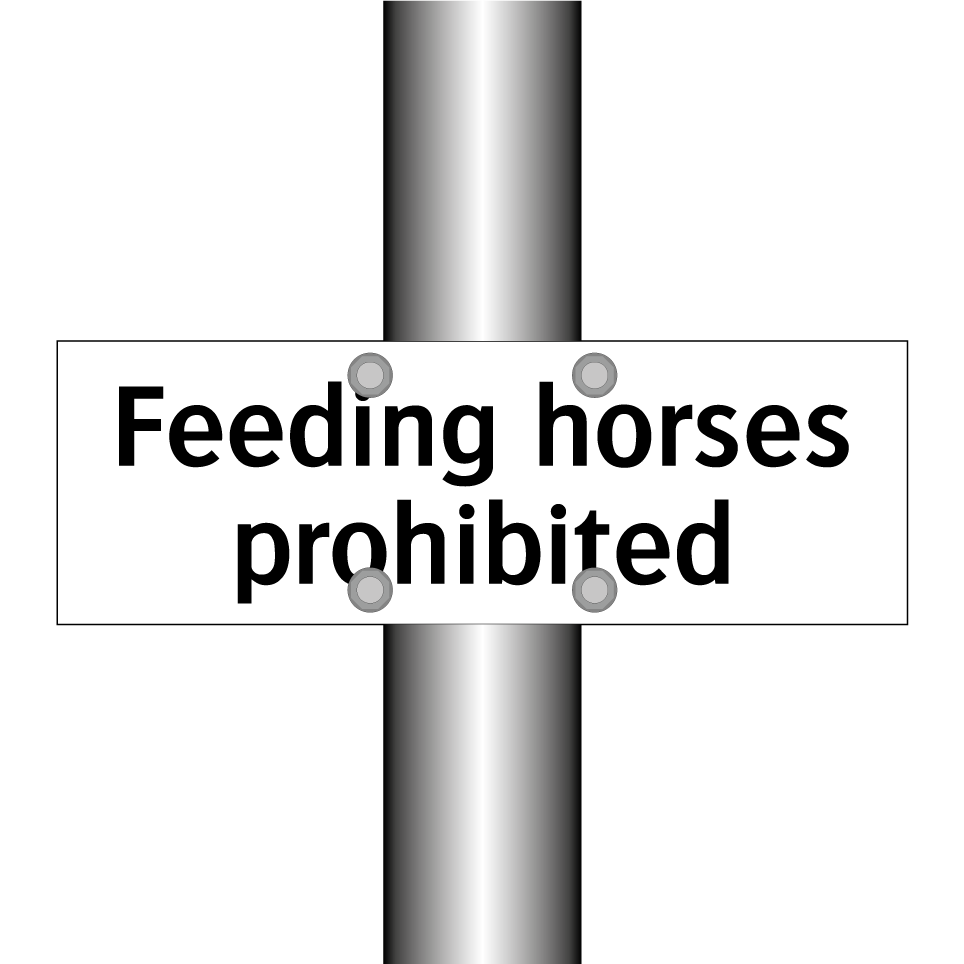 Feeding horses prohibited