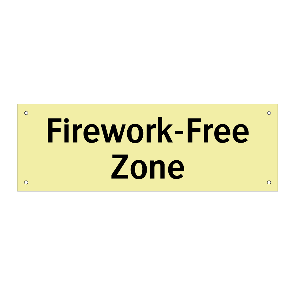 Firework-Free Zone