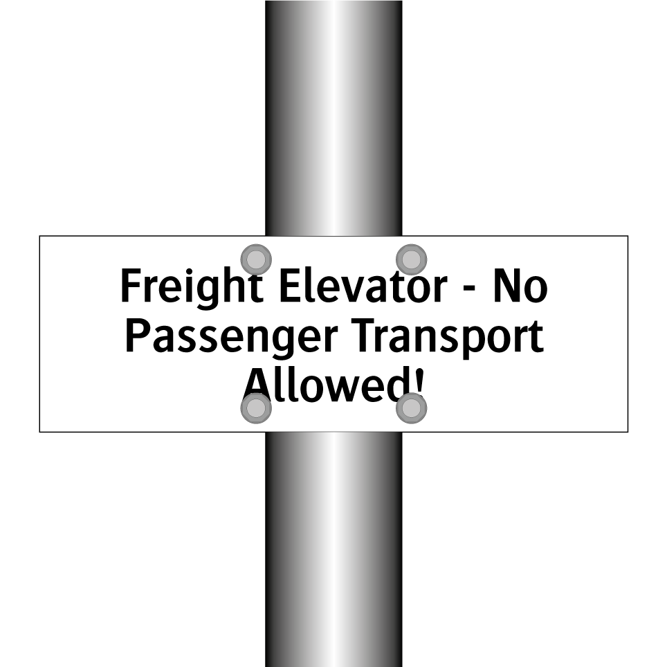 Freight Elevator - No Passenger Transport Allowed!