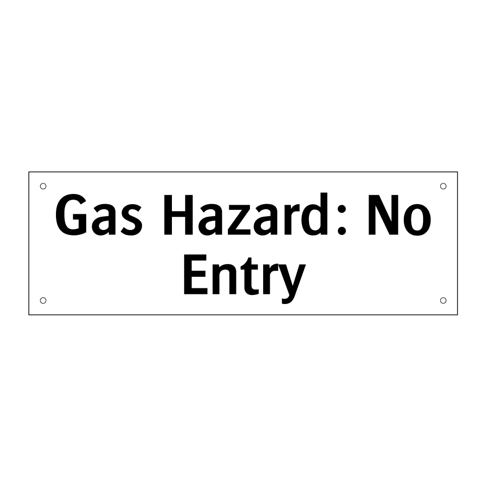 Gas Hazard: No Entry