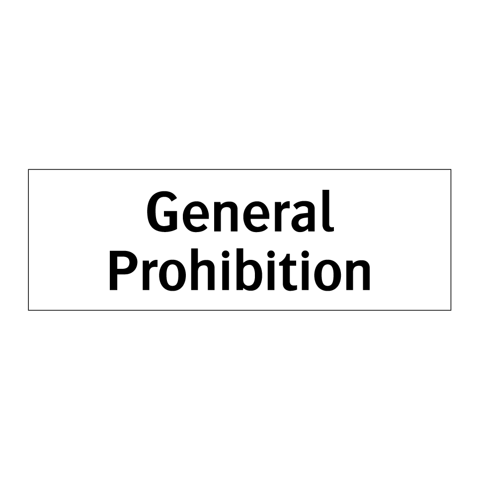 General Prohibition