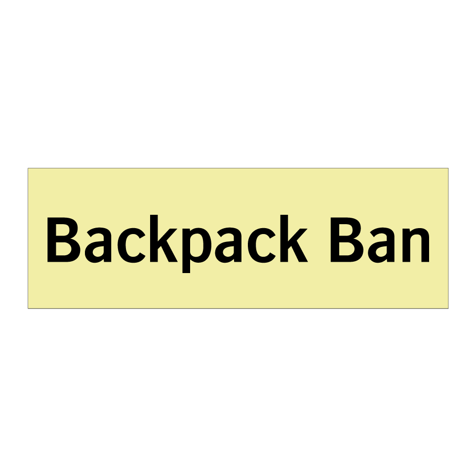 Backpack Ban