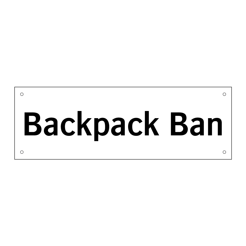 Backpack Ban