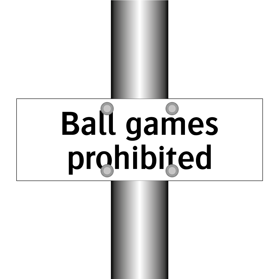Ball games prohibited