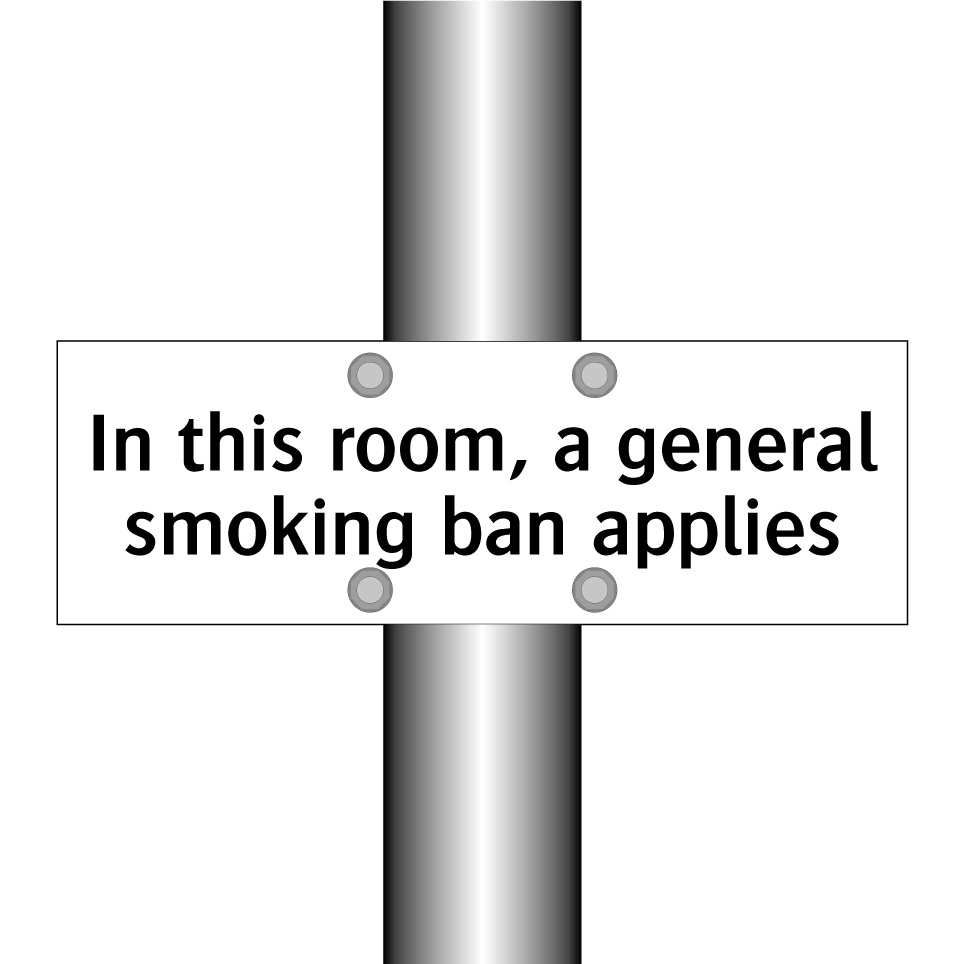 In this room, a general smoking ban applies