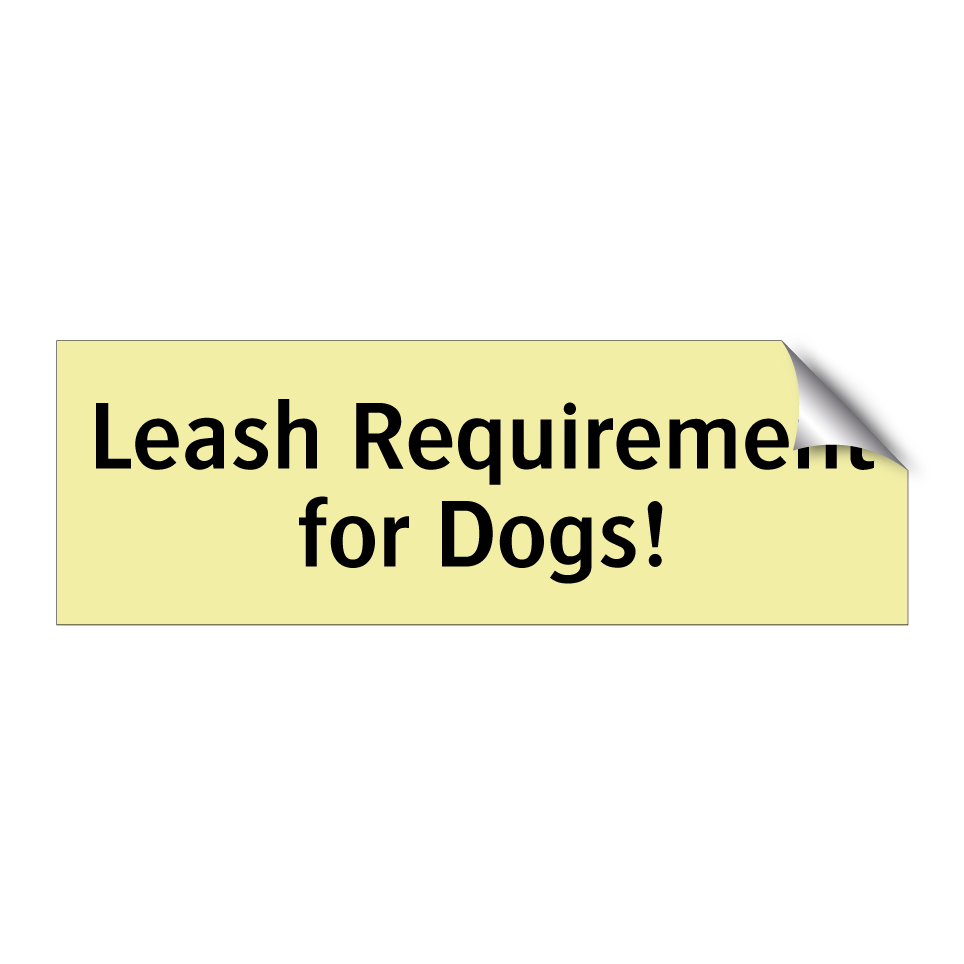 Leash Requirement for Dogs!