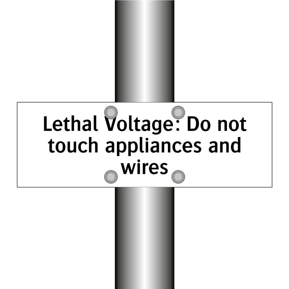 Lethal Voltage: Do not touch appliances and wires