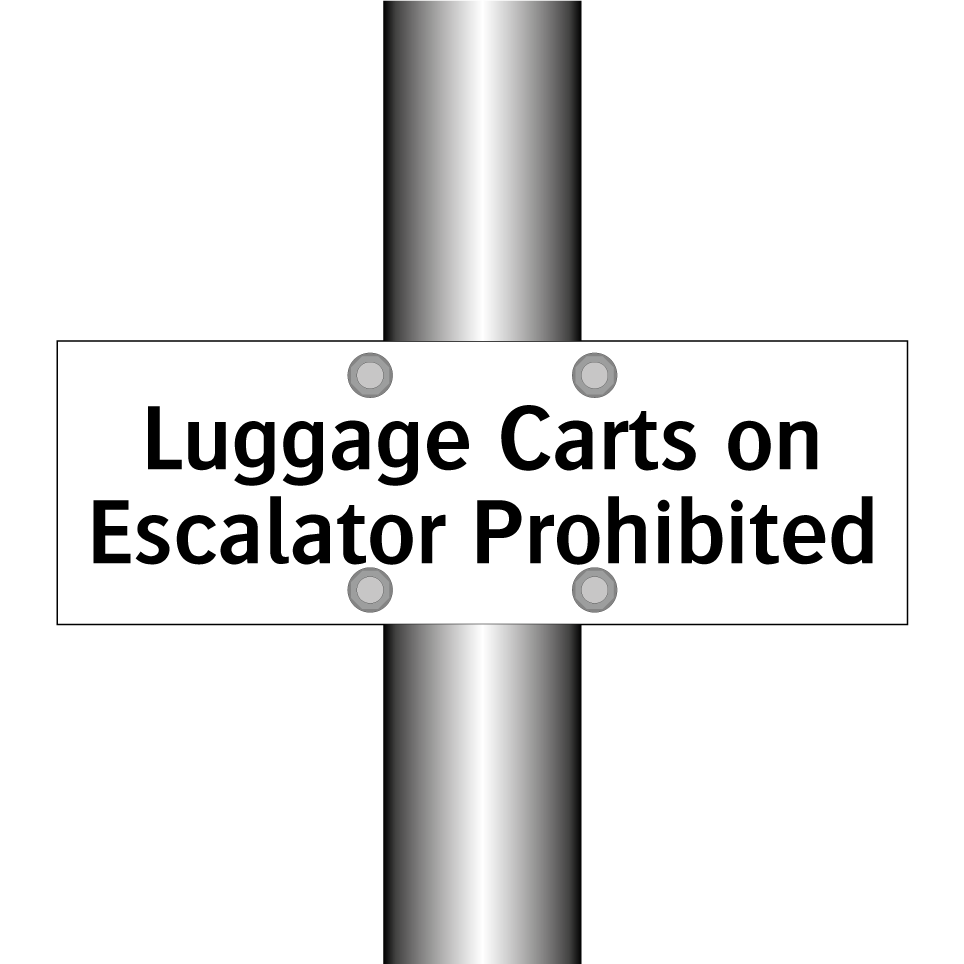 Luggage Carts on Escalator Prohibited