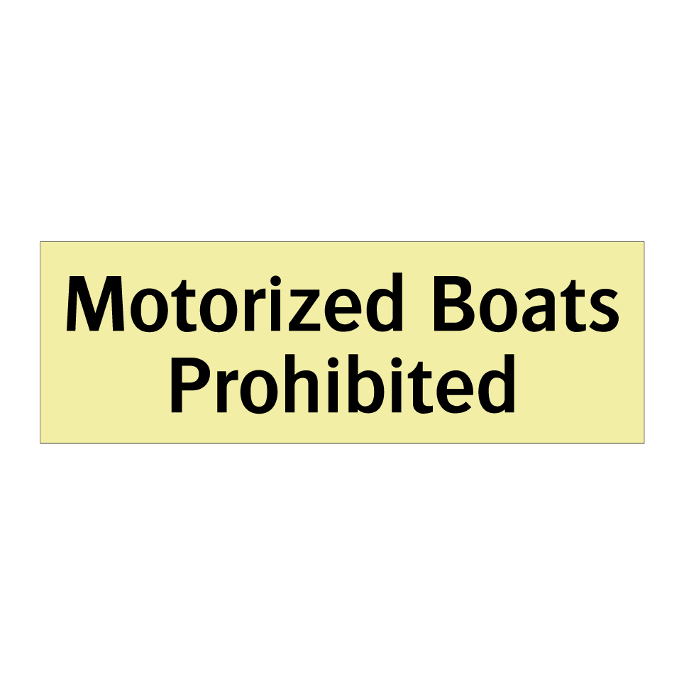 Motorized Boats Prohibited