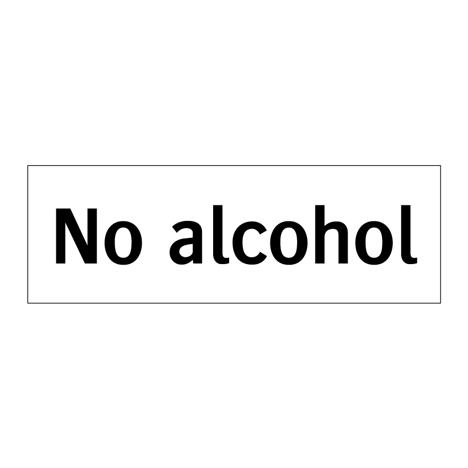No alcohol