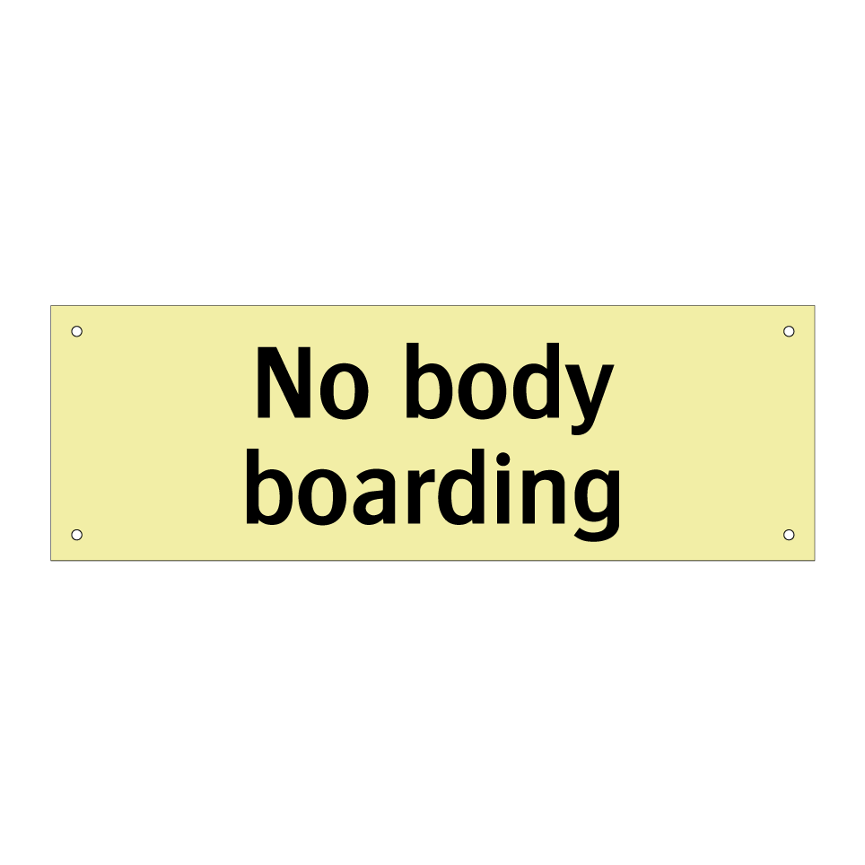 No body boarding