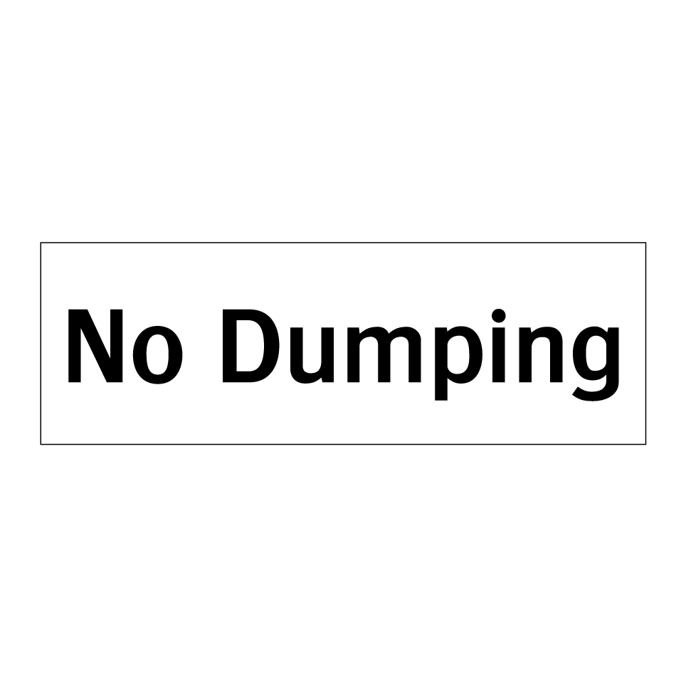 No Dumping