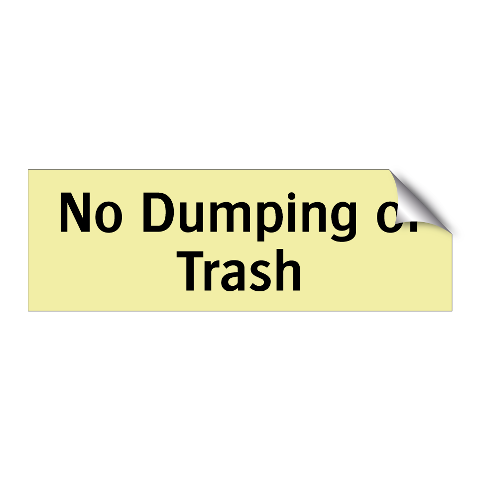 No Dumping of Trash
