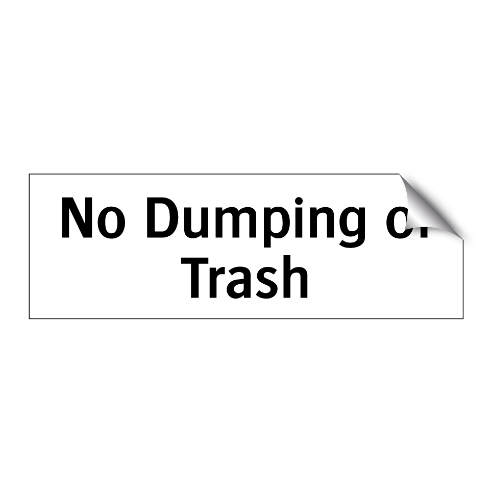 No Dumping of Trash