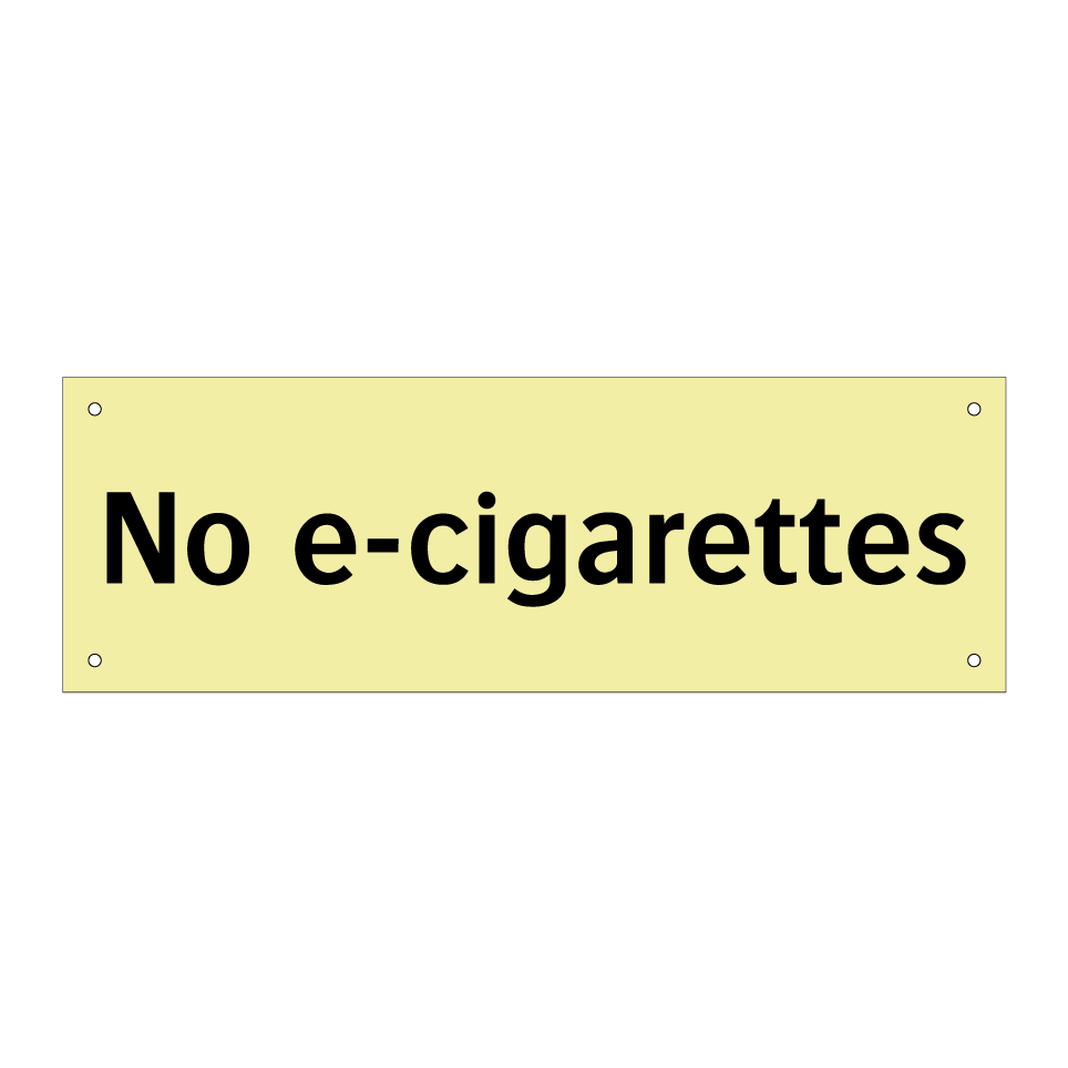No e-cigarettes