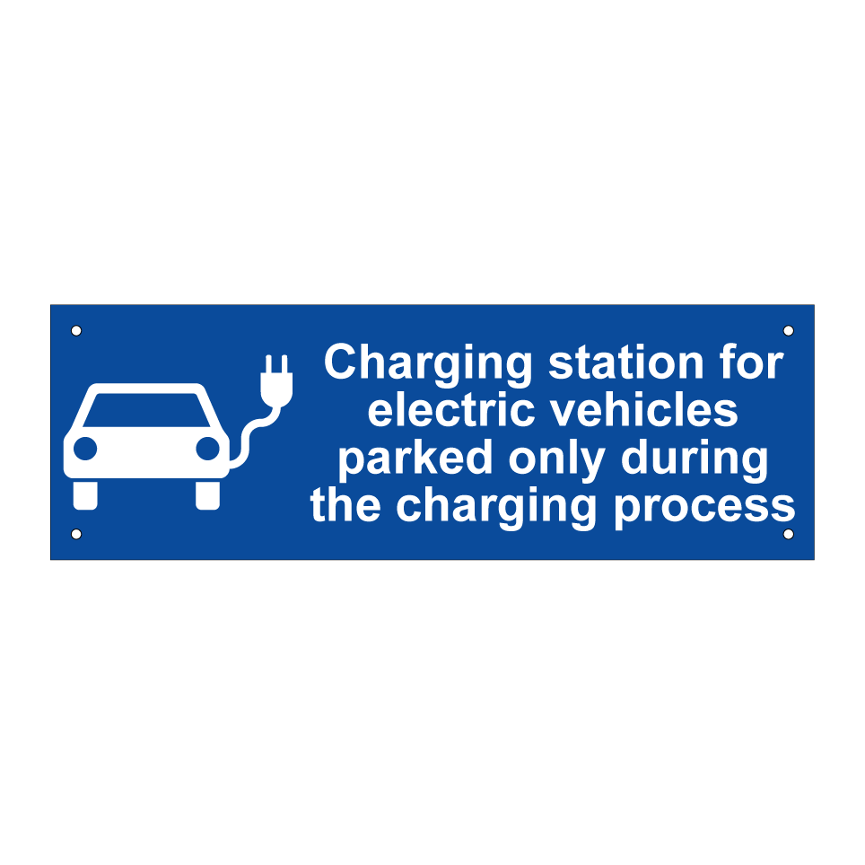Charging station for electric vehicles parked only during the charging process