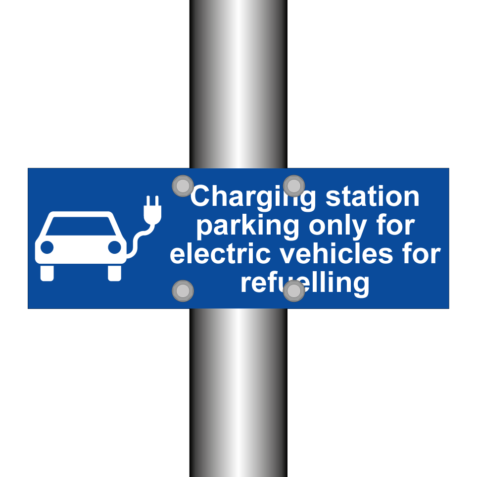 Charging station parking only for electric vehicles for refuelling
