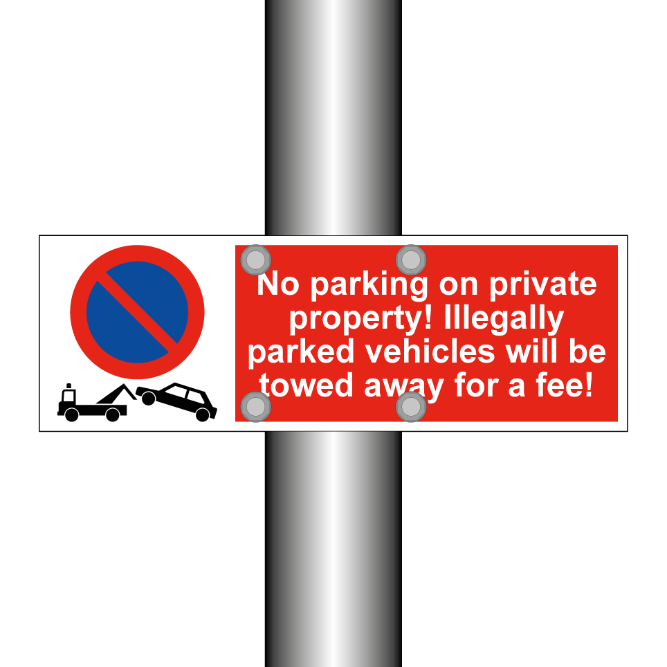 No parking on private property! Illegally parked vehicles will be towed away for a fee!