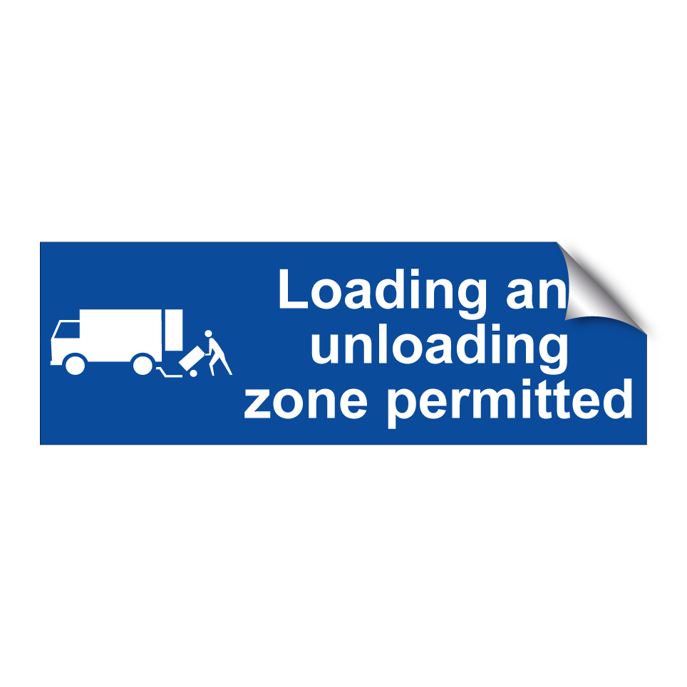 Loading and unloading zone permitted