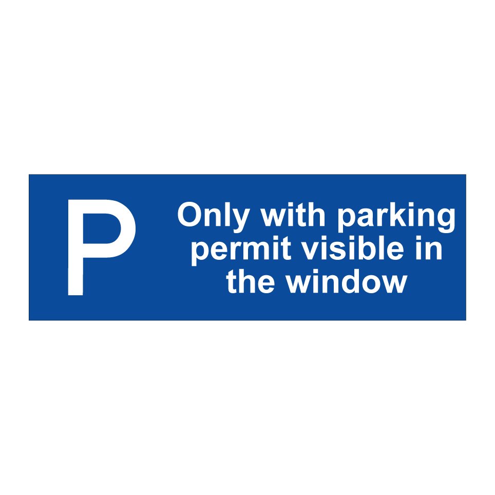 Only with parking permit visible in the window