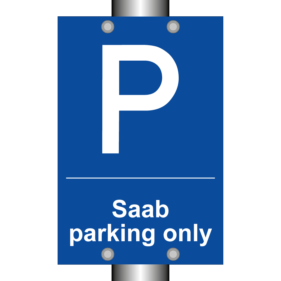 Saab parking only