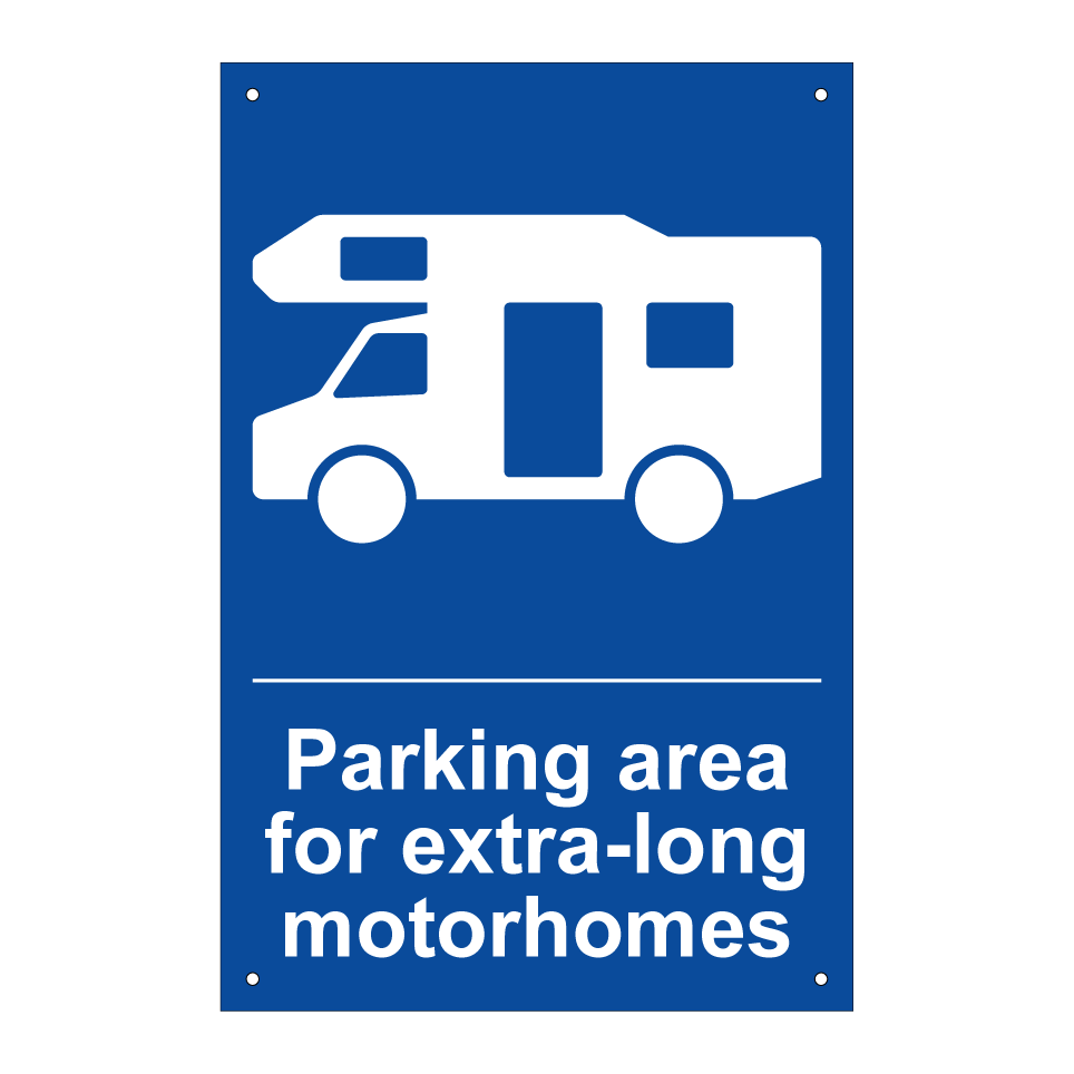 Parking area for extra-long motorhomes