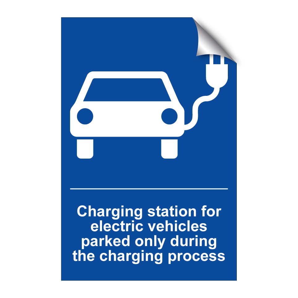 Charging station for electric vehicles parked only during the charging process