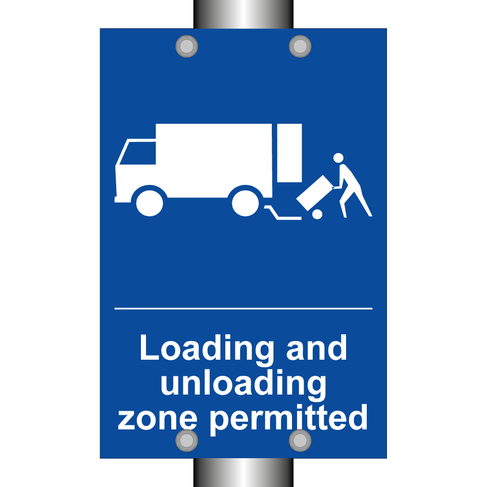 Loading and unloading zone permitted