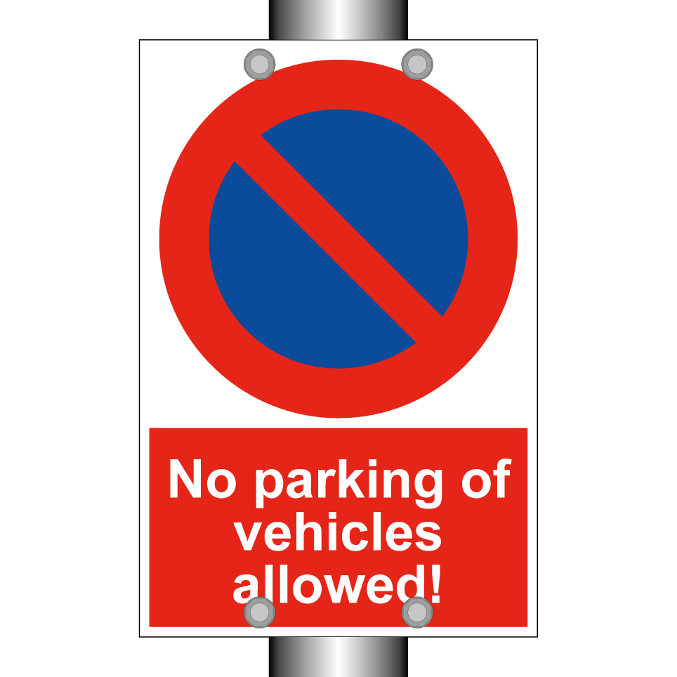 No parking of vehicles allowed!