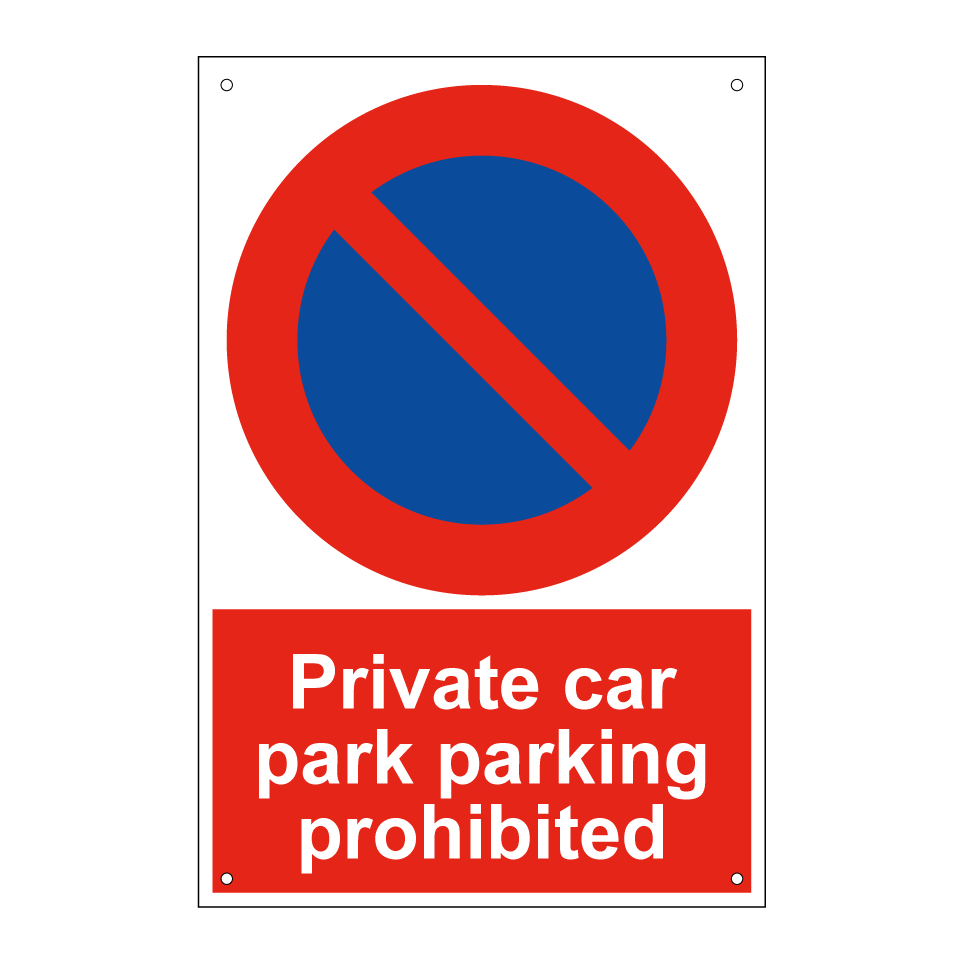 Private car park parking prohibited