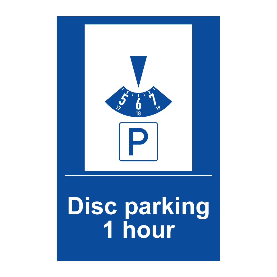 Disc parking 1 hour
