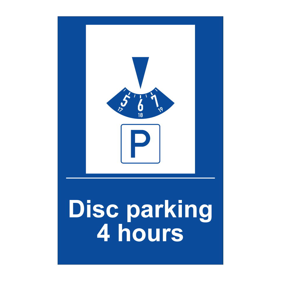 Disc parking 4 hours